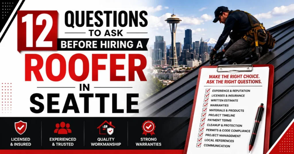 12 Questions to Ask Before Hiring a Roofer in Seattle