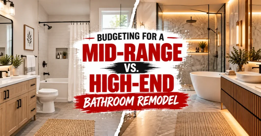 Budgeting for a Mid-Range vs. High-End Bathroom Remodel