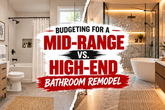 Budgeting for a Mid-Range vs. High-End Bathroom Remodel