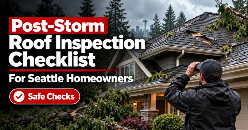 Post-Storm Roof Inspection Checklist for Seattle Homeowners