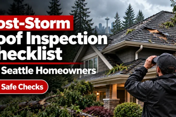 Post-Storm Roof Inspection Checklist for Seattle Homeowners