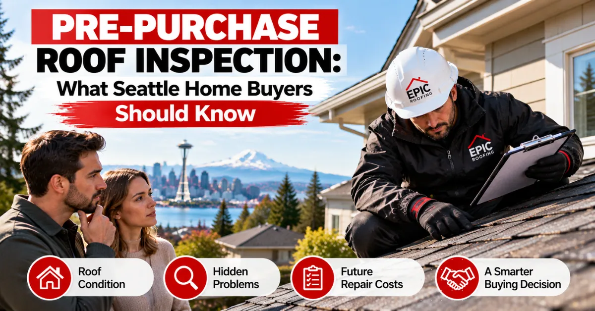 Pre-Purchase Roof Inspection: What Seattle Home Buyers Should Know