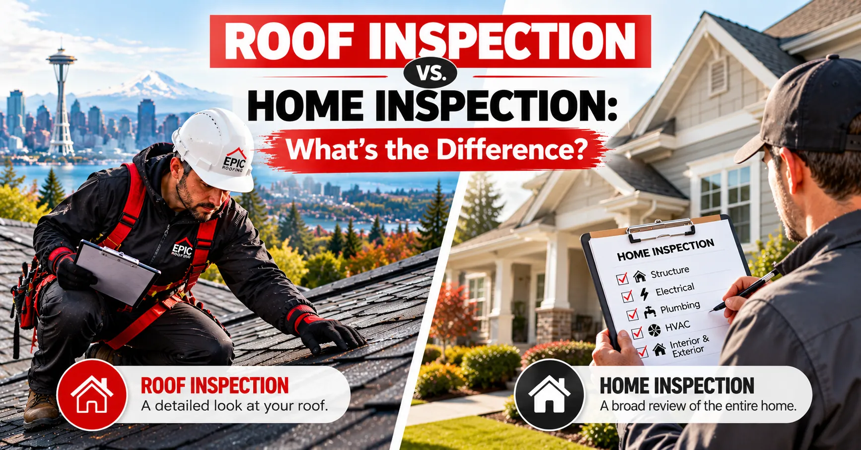 Roof Inspection vs. Home Inspection: What’s the Difference?