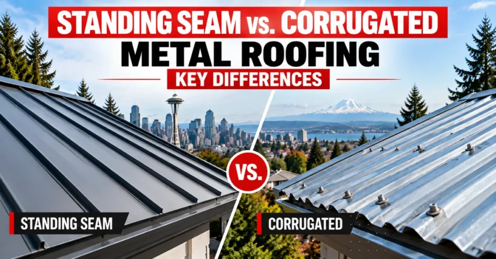 Standing Seam vs. Corrugated Metal Roofing: Key Differences