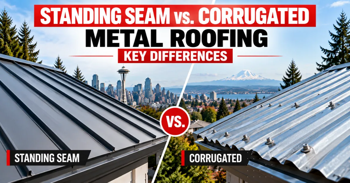 Standing Seam vs. Corrugated Metal Roofing: Key Differences